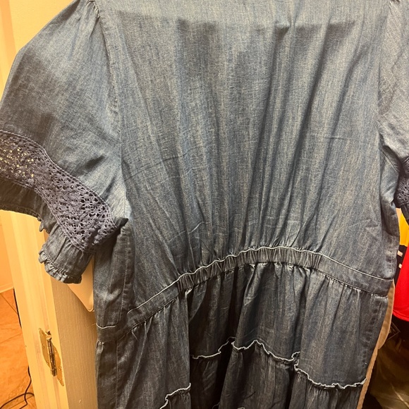Gap x LoveShackFancy Midi Denim Dress XL - Picture 5 of 7